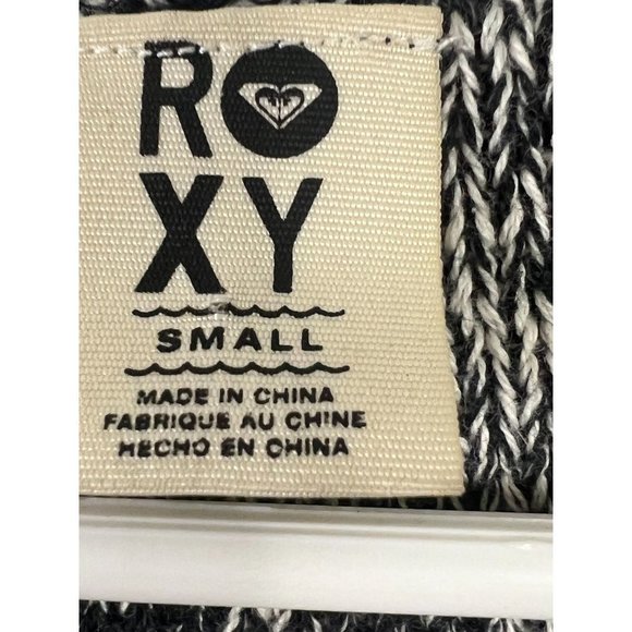 Roxy women's black and white marbled long sleeve hooded sweater size Small - Picture 7 of 10